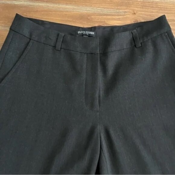 EILEEN Fisher Petite Wide Leg Cuffed Trouser. PP. - Picture 2 of 8